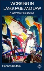 Couverture : Working in Language and Law