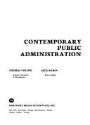 Couverture : Contemporary public administration