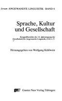 Couverture : Sprache, Kultur und Gesellschaft