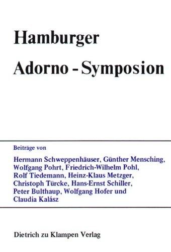 Couverture : Hamburger Adorno-Symposion
