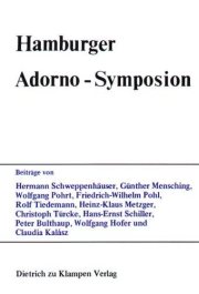 Couverture : Hamburger Adorno-Symposion