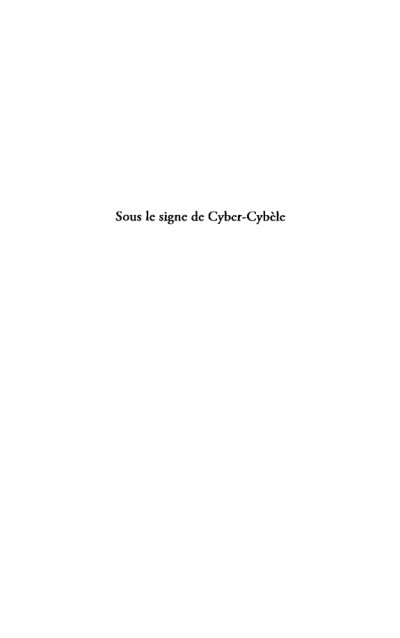 Couverture : SOUS LE SIGNE DE CYBER-CYBÈLE