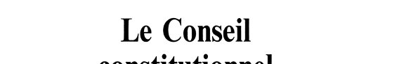 Couverture : Le Conseil constitutionnel