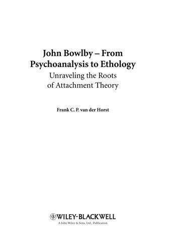 Couverture : John Bowlby