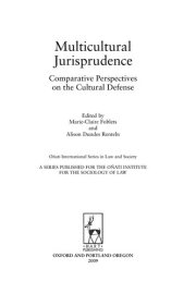 Couverture : Multicultural jurisprudence