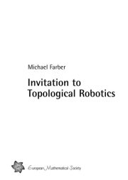 Couverture : Invitation to topological robotics