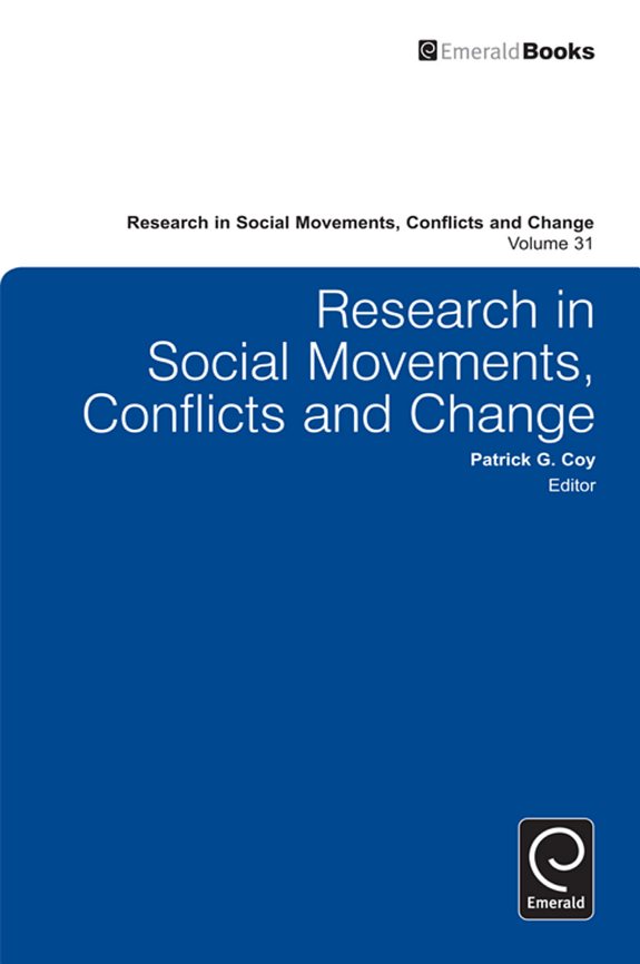 Couverture : Research in Social Movements, Conflicts and Change
