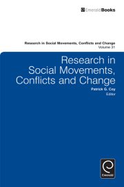 Couverture : Research in Social Movements, Conflicts and Change