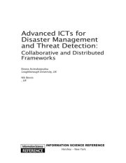 Couverture : Advanced ICTs for disaster management and threat detection