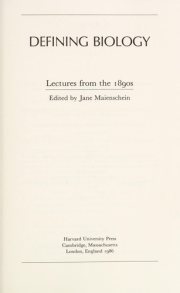Couverture : Defining biology