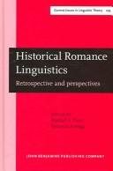 Couverture : Historical Romance Linguistics