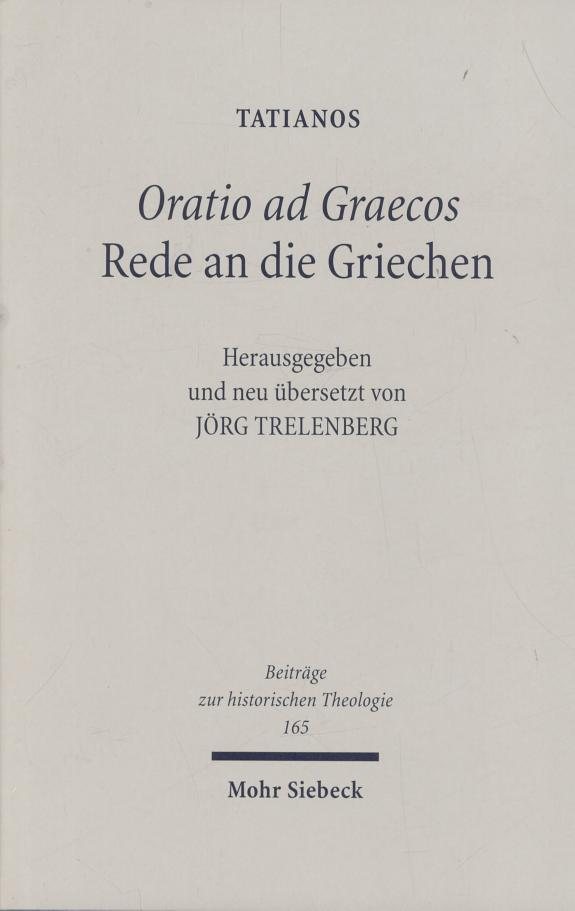 Couverture : Oratio ad Graecos