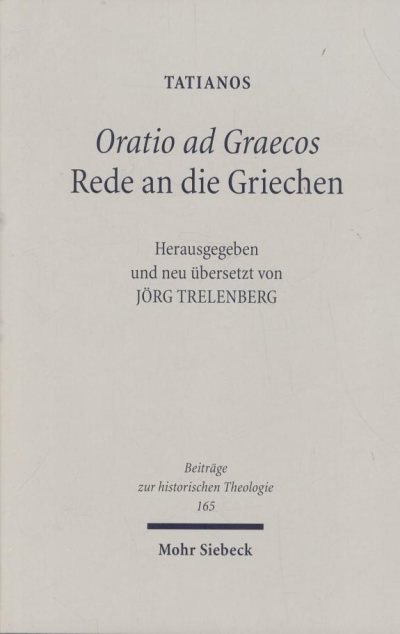 Couverture : Oratio ad Graecos