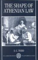 Couverture : The shape of Athenian law