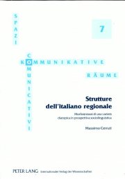 Couverture : Strutture dell'italiano regionale