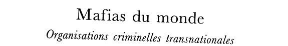 Couverture : Mafias du monde