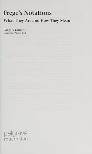 Couverture : Frege’s Notations