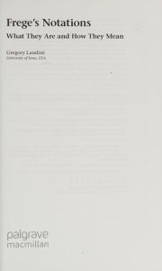 Couverture : Frege’s Notations