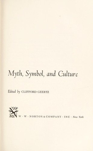 Couverture : Myth, symbol, and culture.