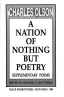 Couverture : A nation of nothing but poetry
