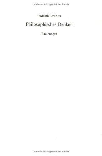 Couverture : Philosophisches Denken
