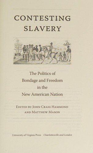 Couverture : Contesting slavery
