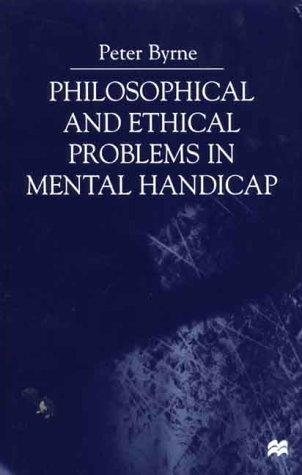 Couverture : Philosophical and ethical problems in mental handicap