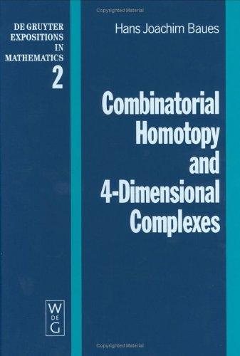 Couverture : Combinatorial homotopy and 4-dimensional complexes