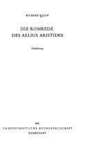 Couverture : Die Romrede des Aelius Aristides