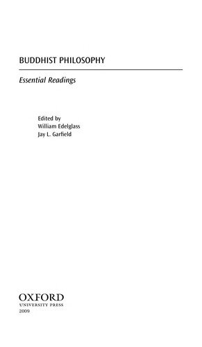 Couverture : Buddhist philosophy