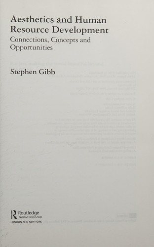 Couverture : Aesthetics and human resource development