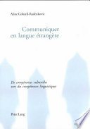 Couverture : Communiquer en langue étrangère