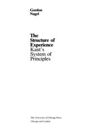 Couverture : Thes tructure of experience