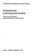 Couverture : Nichteheliche Lebensgemeinschaften. Analyse zum Wandel partnerschaftlicher Lebensformen.