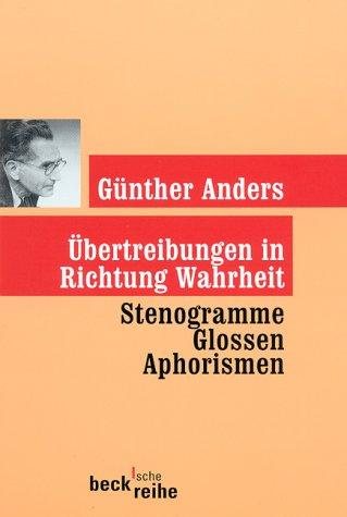 Couverture : Übertreibungen in Richtung Wahrheit. Gedanken und Aphorismen.