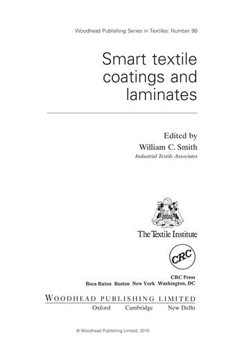 Couverture : Smart textile coatings and laminates