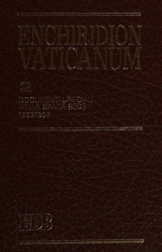 Couverture : Enchiridion Vaticanum