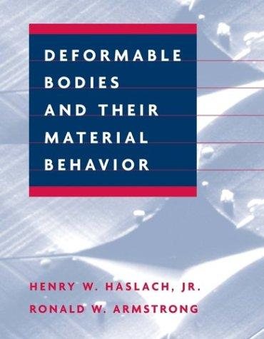 Couverture : Deformable bodies and their material behavior
