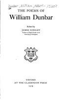 Couverture : The poems of William Dunbar