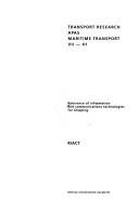 Couverture : Relevance of Information and Communications Technologies for Shipping