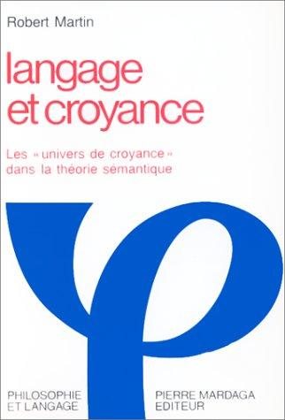 Couverture : Langage et croyance