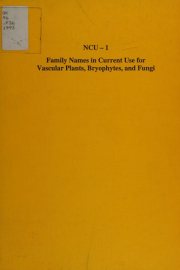 Couverture : Family names in current use for vascular plants, bryophytes, and fungi