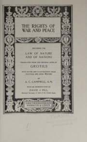 Couverture : The rights of war and peace