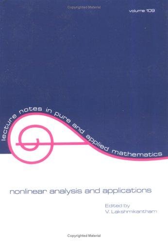 Couverture : Nonlinear analysis and applications