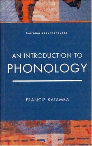 Couverture : An introduction to phonology