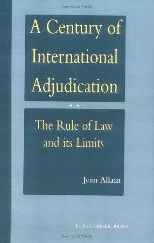 Couverture : A century of international adjudication