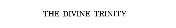 Couverture : The Divine Trinity