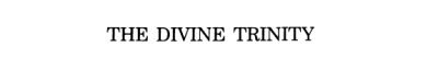 Couverture : The Divine Trinity