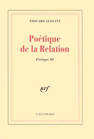 Couverture : Poétique de la relation