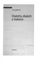 Couverture : Dialetto, dialetti e italiano